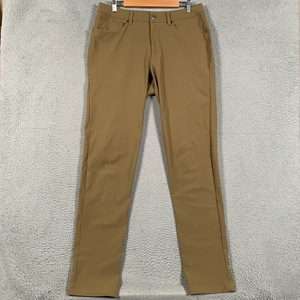 Lululemon ABC Classic-Fit 5 Pocket Pant Men's 33 Tan/Brown Warpstreme Trouser